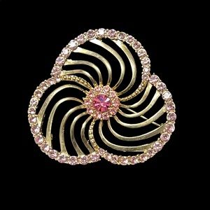 LC Sparkly Pink Flower Pin